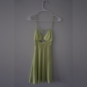 Zara Silk Cutout Mini Dress